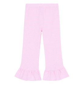 Girl's Micro-Striped Ruffle Pants